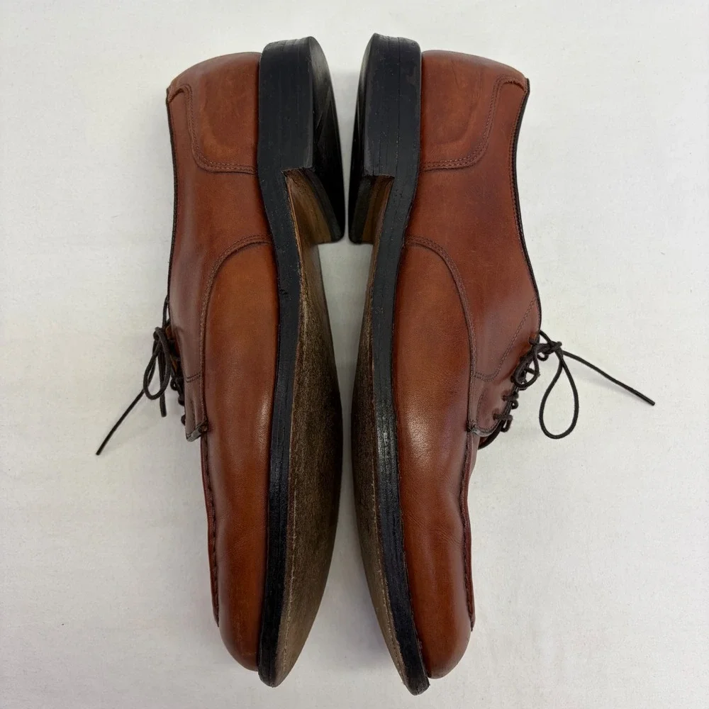 Allen Edmonds Bradley Dress Shoes Mens 12 B Brown Leather Split Toe Blucher